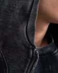 VENENO BUZO ZIPPER LEATHER COW