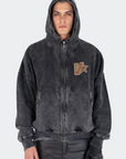 VENENO BUZO ZIPPER LEATHER COW