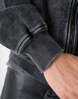 VENENO BUZO ZIPPER LEATHER COW