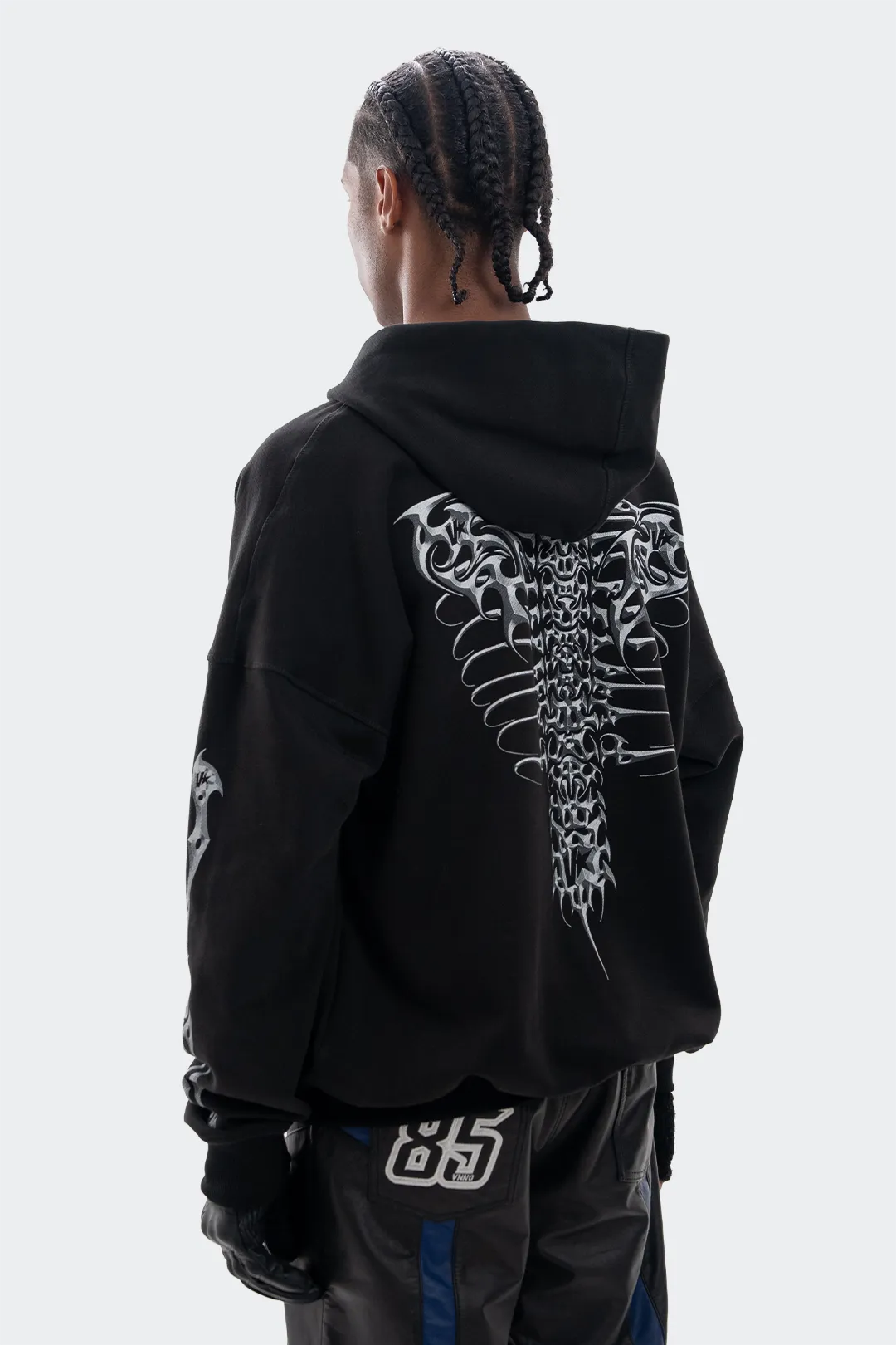 VENENO BUZO ZIP UP GRUNGE BONES