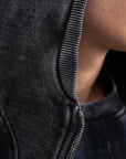 VENENO BUZO ZIPPER LEATHER COW