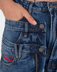 VENENO JEAN TRIPLE WAISTBAND BLUE