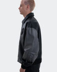 VENENO CHAQUETA CUERO VARSITY FLAMES
