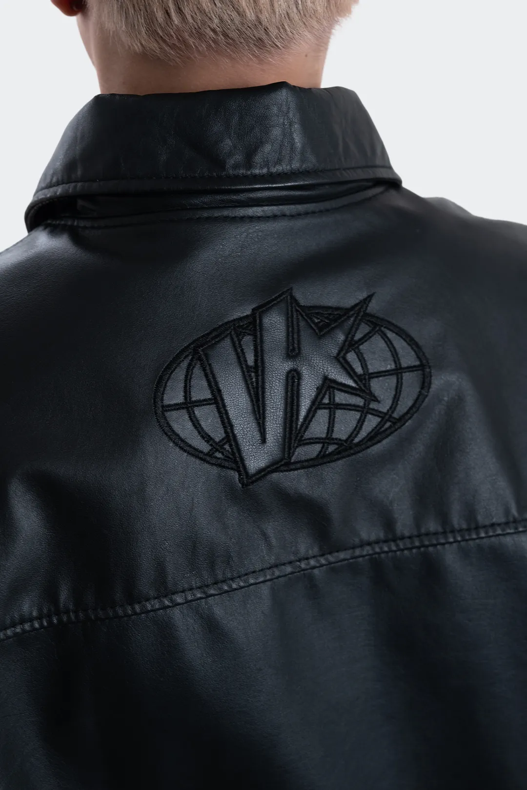 VENENO CHAQUETA CUERO VARSITY FLAMES