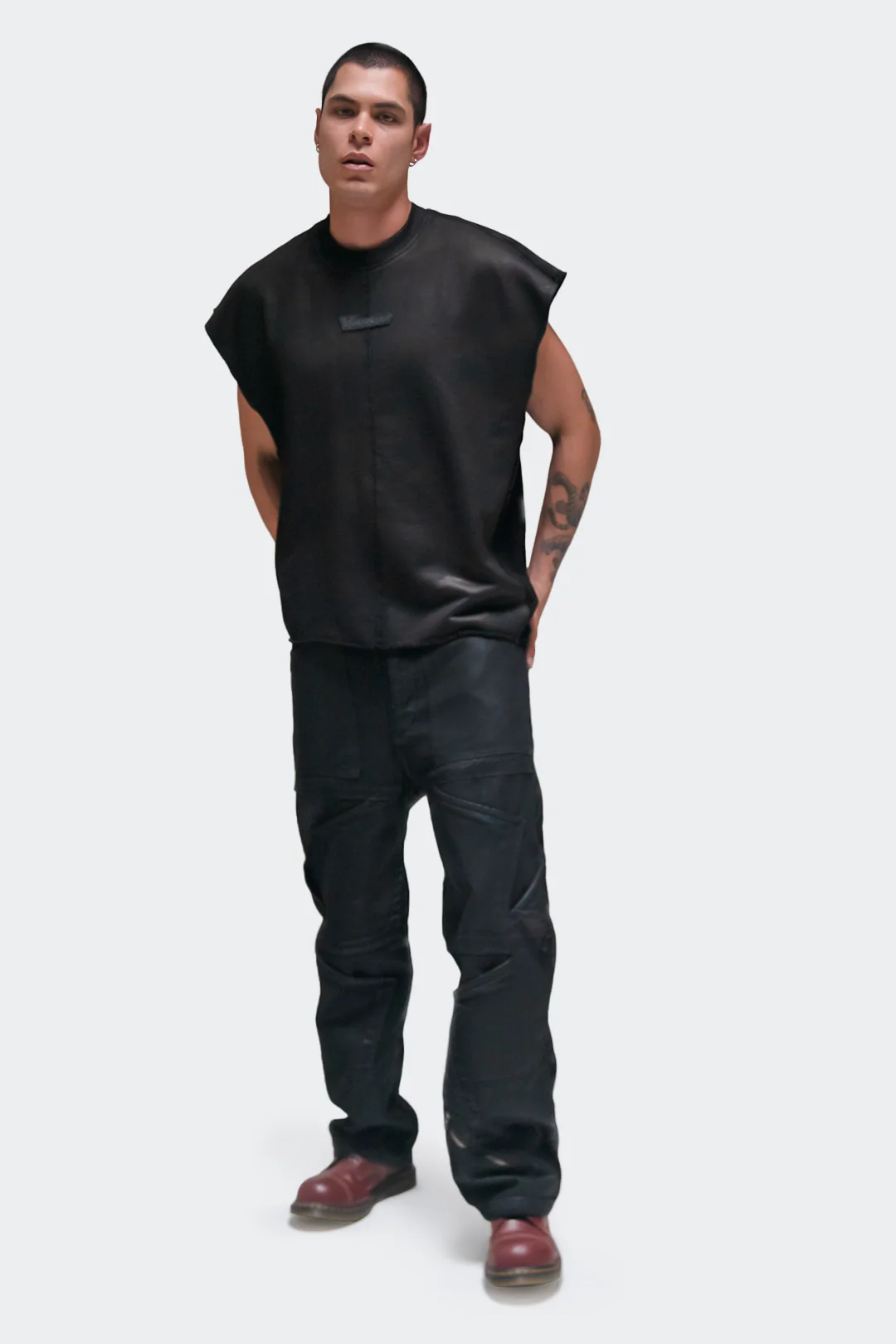 VENENO TANK TOP LEATHER EFFECT