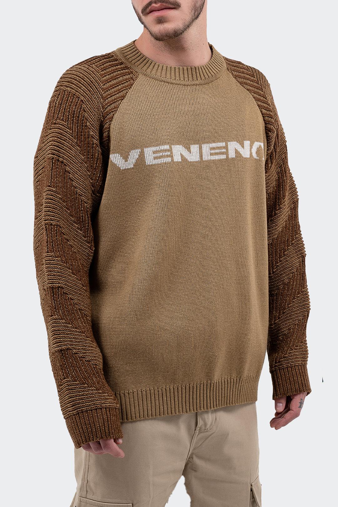 SUETER JAQUARD VENENO - CAMEL