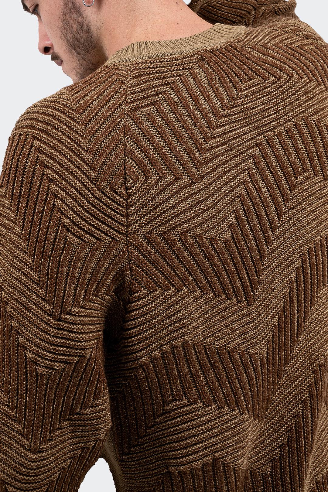 SUETER JAQUARD VENENO - CAMEL