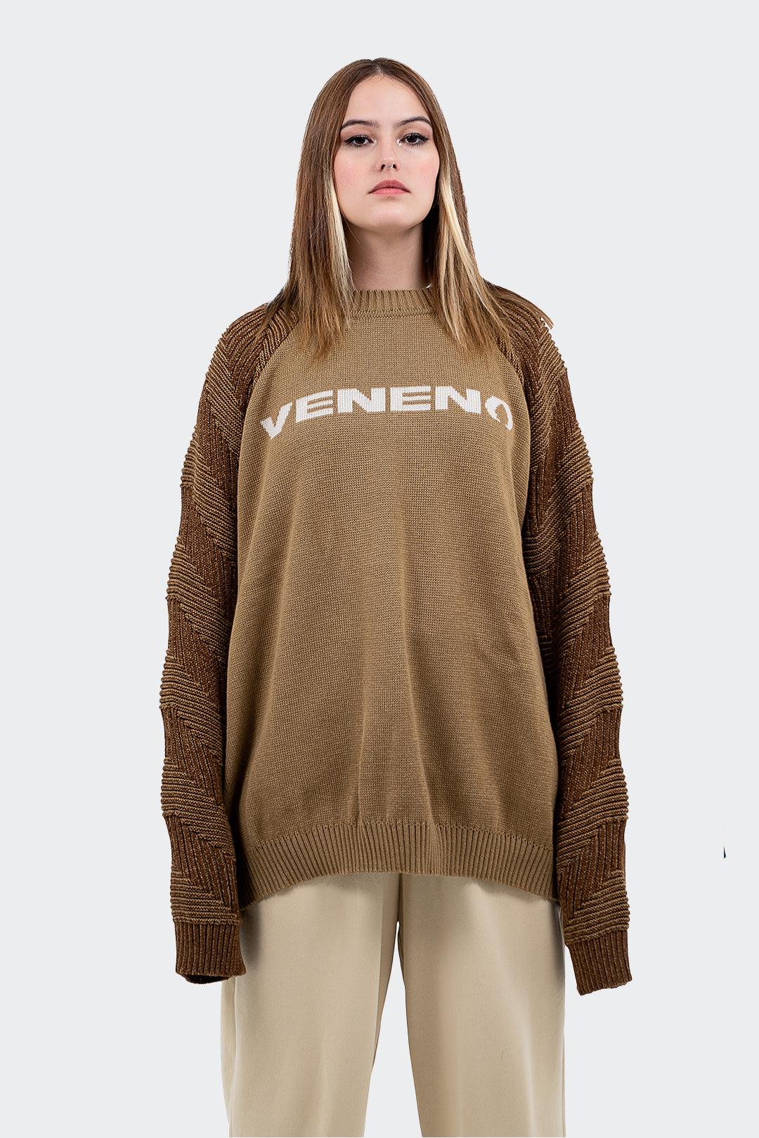 SUETER JAQUARD VENENO - CAMEL
